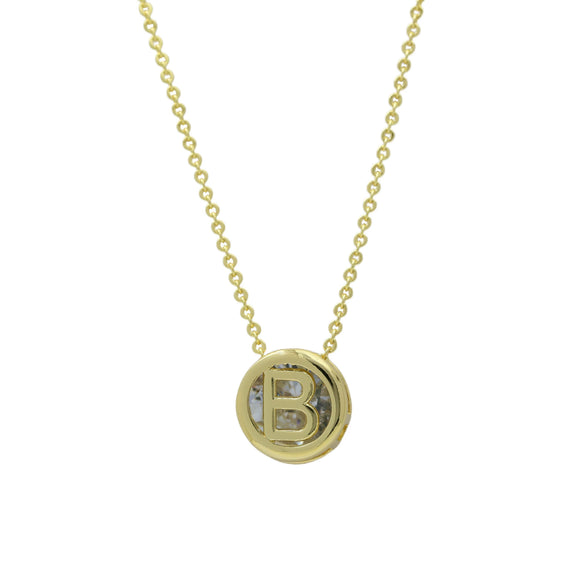 Wholesale Necklace Copper Plated Geometric Round Hollow Pendant With Letters Numbers Text Electroplating