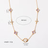 Wholesale Necklace Copper Plated Gold Clover Snowflake Heart Shape Star Pendant
