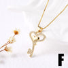 Wholesale Necklace Copper Plated 18K Gold Heart Shape Electroplating Style