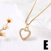 Wholesale Necklace Copper Plated 18K Gold Heart Shape Electroplating Style