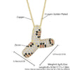 Wholesale Necklace Copper Plated Leopard Print Letter Pendant Unisex