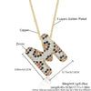Wholesale Necklace Copper Plated Leopard Print Letter Pendant Unisex