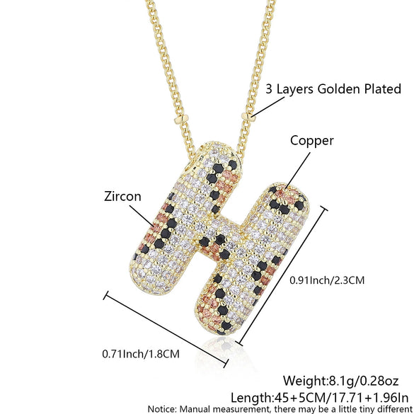 Wholesale Necklace Copper Plated Leopard Print Letter Pendant Unisex