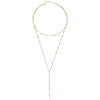 Wholesale Necklace Copper Plated Real Gold Geometric Yshaped Long Double Layer Stacked Women's