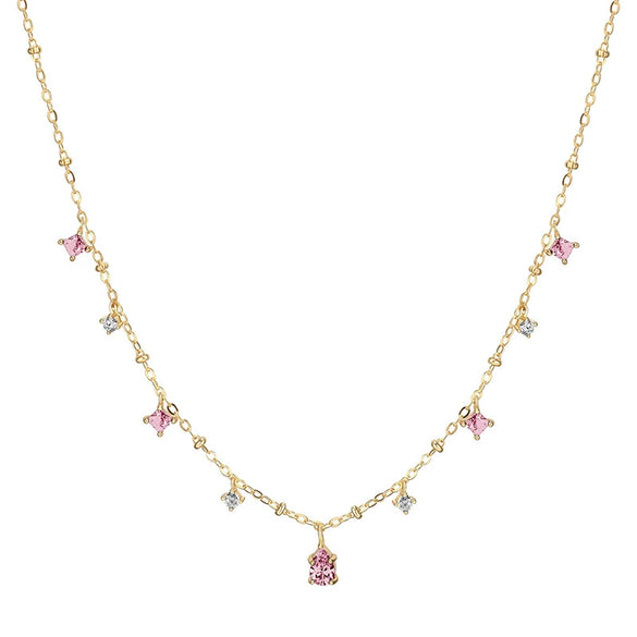 Wholesale Necklace Copper Plated With Real Gold Geometric Style Electroplating For Women