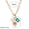 Wholesale Necklace Copper Retro Style Star Love Pendant Electroplating