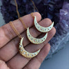Wholesale Necklace Copper 925 Silver Natural Opal Zircon Geometric Electroplated Real Gold For Women