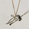 Wholesale Necklace Copper Snake Bone Chain Bow Bead Pendant Titanium Steel Vacuum Electroplated