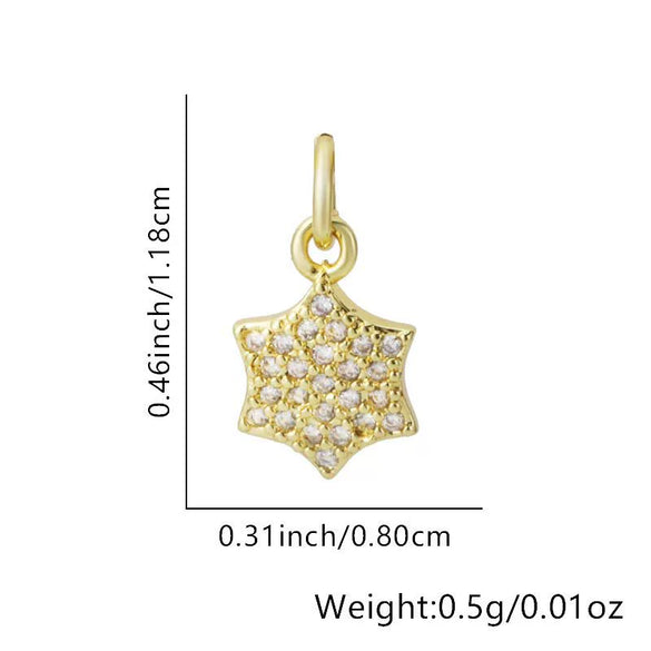 Wholesale Necklace Copper Star Pendant Electroplated Inlaid Zircon Accessories For Women