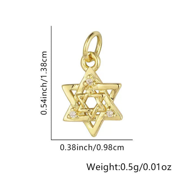 Wholesale Necklace Copper Star Pendant Electroplated Inlaid Zircon Accessories For Women