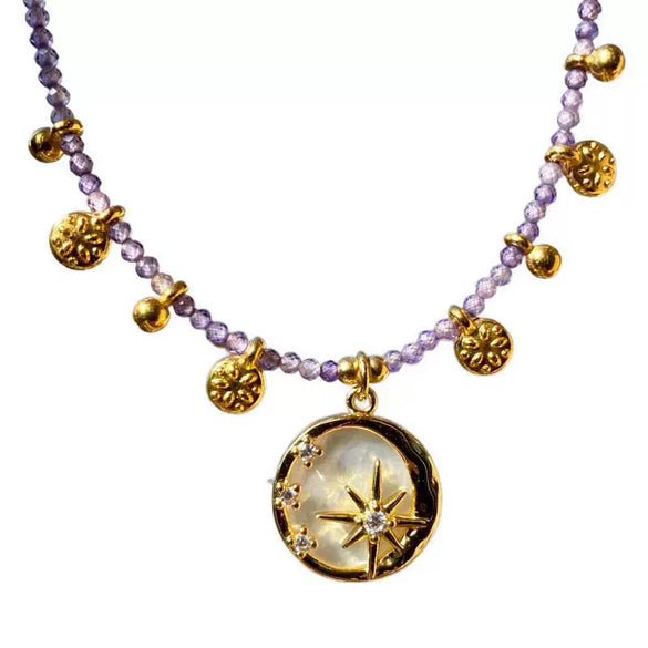 Wholesale Necklace Copper Star Shape Oil Dripping For Women