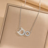 Wholesale Necklace Copper Titanium Steel Electroplating Women's Minimalist Letter Design O Chain