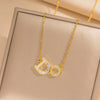Wholesale Necklace Copper Titanium Steel Electroplating Women's Minimalist Letter Design O Chain