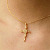 Wholesale Necklace Copper Titanium Steel Flower Pattern Stereo Vacuum Color Preservation