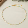 Wholesale Necklace Copper Titanium Steel Geometric Natural Handmade Beaded