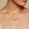 Wholesale Necklace Copper Titanium Steel Geometric Vintage Cross Pendant Electroplating O Chain