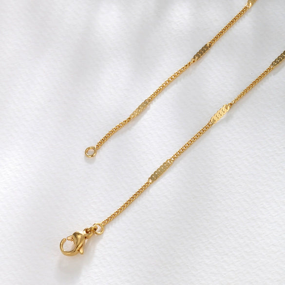 Wholesale Necklace Copper Zinc Alloy Sequined Side Chain Electroplated For Women