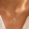 Wholesale Necklace Copper Zircon Electroplating Geometric Heart Shape For Women
