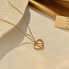 Wholesale Necklace Copper Zircon Electroplating Geometric Heart Shape For Women