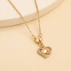 Wholesale Necklace Copper Zircon Electroplating Geometric Heart Shape For Women