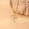 Wholesale Necklace Copper Zircon Electroplating Geometric Heart Shape For Women