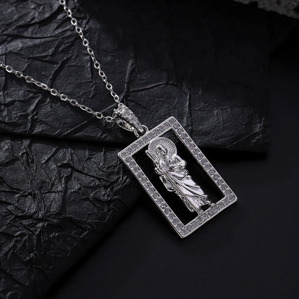 Wholesale Necklace Copper Zircon Geometric Electroplating Pendant For Ladies