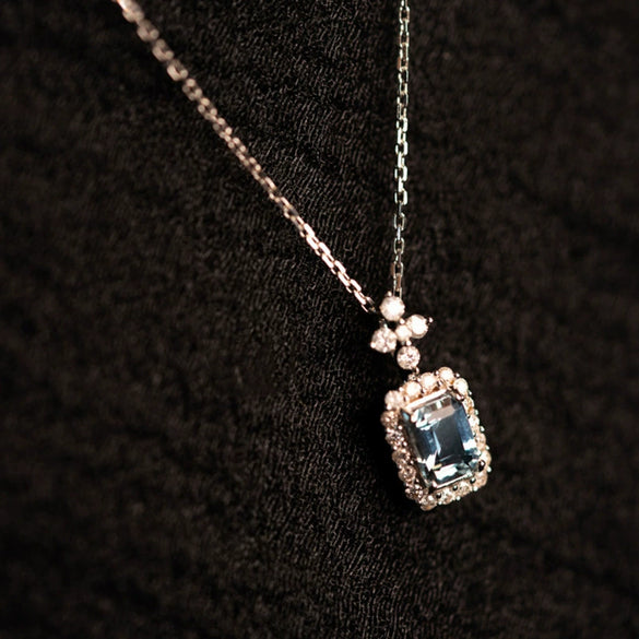 Wholesale Necklace Copper Zircon Geometric Light Luxury Ochain Pendant For Women