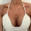 Wholesale Necklace Copperclad Iron Chain Imitation Pearl Alloy Geometric Pattern Electroplating Simple Style