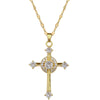 Wholesale Necklace Cross Zircon Light Luxury Gorgeous Diamond Titanium Steel Copper Chain For Female