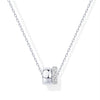 Wholesale Necklace Double Ring Zircon Copper 14K Gold Plated Ochain Pendant For Women
