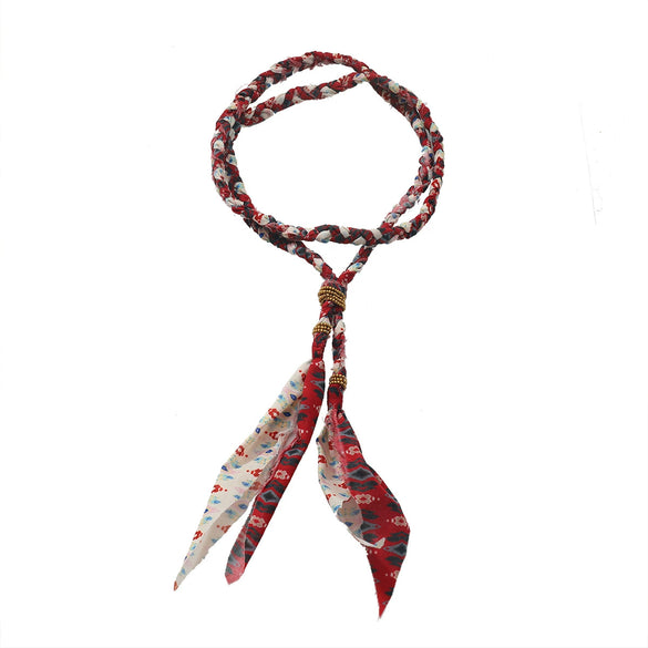 Wholesale Necklace Fabric Hand Woven Geometric Rice Beads