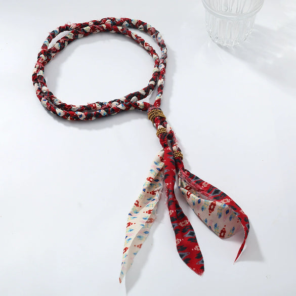 Wholesale Necklace Fabric Hand Woven Geometric Rice Beads