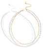 Wholesale Necklace Fresh Water Pearl Double Layer 316L Stainless Steel Geometric Electroplating