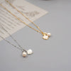 Wholesale Necklace Freshwater Pearl Cross Chain Handmade Minimalist Marine Style