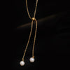 Wholesale Necklace Freshwater Pearl Tassel Vintage Fashion Copper Electroplated Geometric Style