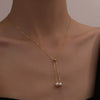 Wholesale Necklace Freshwater Pearl Tassel Vintage Fashion Copper Electroplated Geometric Style