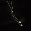 Wholesale Necklace Freshwater Pearl Tassel Vintage Fashion Copper Electroplated Geometric Style