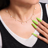 Wholesale Necklace Freshwater Pearl 316L Stainless Steel Geometric Electroplated For Women