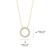 Wholesale Necklace Geometric Design Circle Zircon Inlaid Copper O Chain Women's