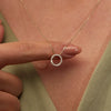 Wholesale Necklace Geometric Design Circle Zircon Inlaid Copper O Chain Women's
