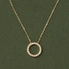 Wholesale Necklace Geometric Design Circle Zircon Inlaid Copper O Chain Women's
