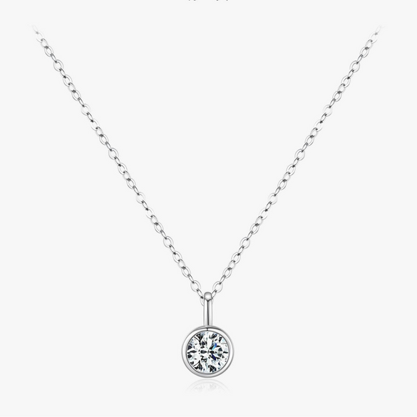 Wholesale Necklace Geometric Light Luxury Style S925 Sterling Silver Diamond Inlaid For Women