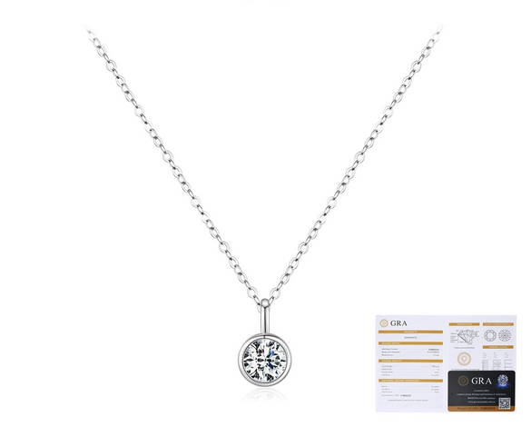 Wholesale Necklace Geometric Light Luxury Style S925 Sterling Silver Diamond Inlaid For Women