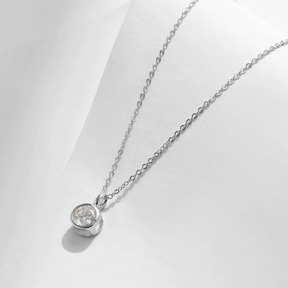 Wholesale Necklace Geometric Light Luxury Style S925 Sterling Silver Diamond Inlaid For Women