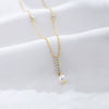Wholesale Necklace Geometric Tassel Pearl S925 Sterling Silver Zircon
