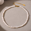 Wholesale Necklace Handmade Beaded Freshwater Pearl Geometric Stainless Steel Electroplating Women's