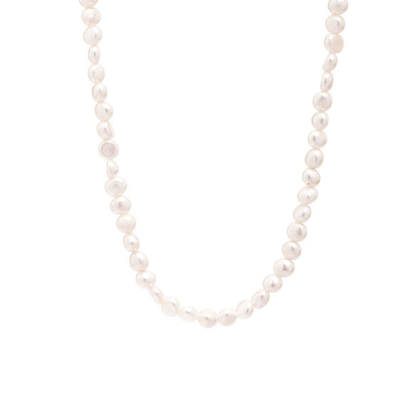 Wholesale Necklace Handmade Beaded Freshwater Pearl Geometric Stainless Steel Electroplating Women's