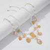 Wholesale Necklace Imitation Pearl Alloy Acrylic Geometric Electroplating Retro Animal Style Pendant
