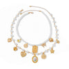 Wholesale Necklace Imitation Pearl Alloy Acrylic Geometric Electroplating Retro Animal Style Pendant