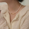 Wholesale Necklace Imitation Pearl Alloy Retro Geometric Handmade Ball Chain